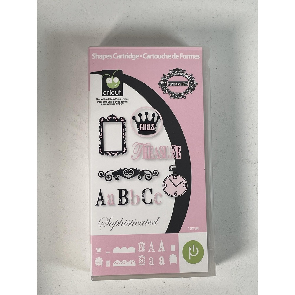 Cricut Sophisticated Teresa Collins Shapes Cartridge Font Scrapbooking Overlay